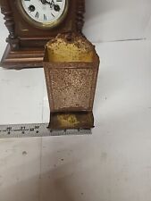 1930s Metal Matchstick Holder Old Dispenser Yellow Rustic Farmhouse Matches picture