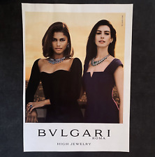 Magazine Print Ad 2023 BVLGARI Zendaya Anne Hathaway High Jewelry Roma Paper picture