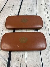 Vintage Parker 51 Fountain Pen Pencil Brown Leatherette CASES ONLY,Lot Of 2 picture