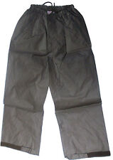 Waterproof Rubber Over Trousers German NEW Military Olive Leg Zips Waist 32