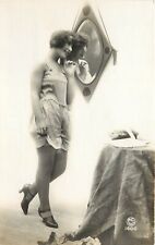 French RPPC Sexy Glamour Girl Silk Underwear & Stockings Pinup PC Paris Unposted picture