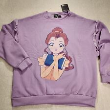 Cakeworthy Disney Princess Anime Belle Sweatshirt Crewneck Pullover Women XL NEW picture