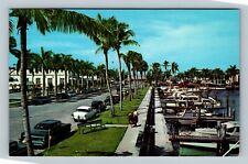 Yacht Basin, Civic Center, Caloosahatchee Fort Myers Florida Vintage Postcard picture