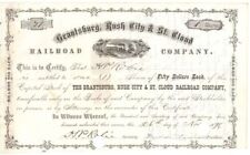 Grantsburg, Rush City & St. Cloud Railroad Co. - 1878-98 dated Minnesota Railway picture