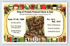 Postcard Pennsylvania King Prussia PA Show Deltiology  1988 Unposted Chrome picture