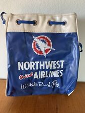 Vintage 1940s/50s NORTHWEST ORIENT Drawstring Plastic Flight Bag picture
