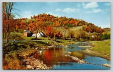 Postcard IL Greetings From Downers Grove Farm House And Creek UNP A25 picture