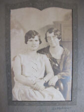Vintage 1930s Paper Folded Frame Photo Mother Daughter Portrait Sleeve picture