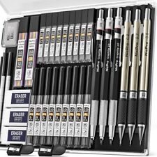 35PCS Art Mechanical Pencils Set, 3 PCS Metal Drafting Pencil 0.5mm& 07mm& 09mm picture