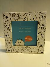 Two's Company Dog Crew 1 Photo Frame EUC 4x4 White Background Black  Dogs  picture