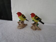 GORGEOUS~ Set of 2~~[ MULTI-COLOR BIRDS ]  Porcelain Figurines~ L@@K picture
