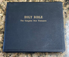Vintage 1953 Holy Bible New Testament Black Minty Audio Book Vinyl Record RARE picture