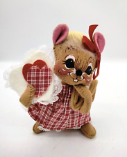 ANNALEE Valentine's Day Girl Mouse Doll Heart 6” MADE IN USA Vintage 1993 picture