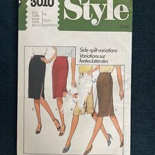 Style Pattern Sewing 3010 NEW Side Split Pencil Skirt Size 14 picture