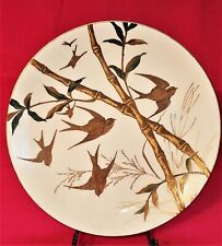 EJD Bodley English Aesthetic Period Gold Birds & Bamboo Shoots 9 1/4