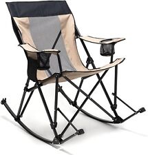 Camping Rocking Chair, Folding Lawn Chairs with Cup Holder, Storage Pocket, Mesh picture