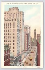 c1930s-40s~Toronto Canada~Bay Street~Downtown~Aerial View~City Hall~Vtg Postcard picture