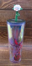 Starbucks Holiday Rose Silicone Straw Topper Venti Cold Cup Tumbler 2023 New picture