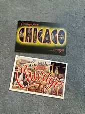 2 1940's 1950's Chicago Illinois Large Letter Greeting from postcards picture