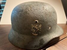 German WW2 double decal gray relic helmet picture