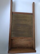 Antique Sears,Roebuck And Co. Wood and Brass Washboard, No.1310 picture