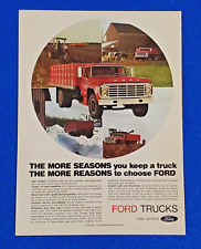 1974 FORD F-SERIES WORK TRUCKS ORIGINAL PRINT AD AMERICAN MADE FARMER CLASSIC picture