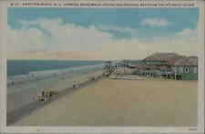 Postcard: W.32 CAROLINA BEACH, N. C. SHOWING BOARDWALK, CASINO AND BAT picture