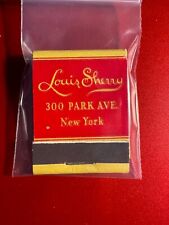 MATCHBOOK - LOUIS SHERRY - 300 PARK AVE - NEW YORK, NY - UNSTRUCK picture