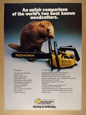 1980 McCulloch PM 320 Chain Saw vintage print Ad picture