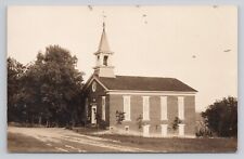 Postcard RPPC Church Building c1949 bell tower picture
