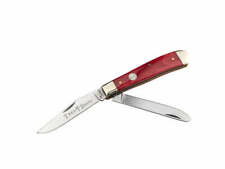 Boker TS 2.0 Trapper Pocket Knife, Smooth Red Bone Scales, 3.125