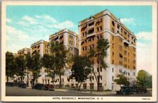 1930s Washington DC Postcard HOTEL ROOSEVELT Street View Curteich / Unused picture