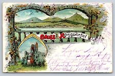 Postcard Germany Gruss aus Konigswinter Town Summer Resort c1899 AD25 picture