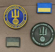 Ukrainian Army Patch International Legion of Ukraine Tactical Badge Hook * 2 pcs picture