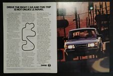 1986 SAAB 900 Turbo 24 Minutes at Le Mans Trip Right Car Photo Vintage Print Ad picture