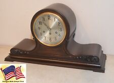 RARE RESTORED HERSCHEDE 1920 MODEL 10 DUAL CHIME CLOCK WITH PATTERN 2009 CABINET picture