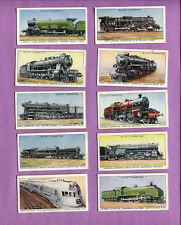 1936 W.D. & H.O. WILLS CIGARETTES RAILWAY ENGINES 10 TOBACCO CARD LOT picture