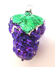 Vintage West Germany Purple Grapes Blown Glass Christmas Ornament picture