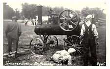 RPPC Steam Engine Tractor Road Locomotive Farming Photo Vtg Postcard - PC3 picture