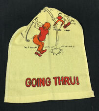 Vintage “Going Thru” Yellow Cotton Golf Bag Towel Humorous Funny picture