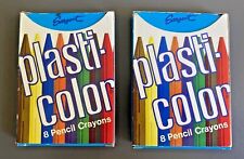 1 PCS. NOS Vintage Sargent Plasti-Color 8 Pencil Crayons picture