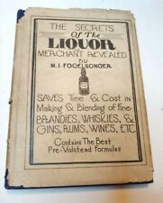 1933 Secrets Liquor Merchant Revealed Book Pre Volstead Formulas Fogelsonger DJ picture