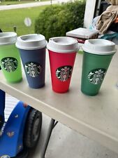 Starbucks Reusable 16oz. Hot Cups with Lids ~ Lot of 4 picture