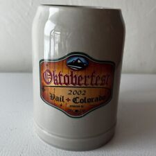 Oktoberfest 2002 Vail Colorado Domex Stoneware Beer Mug/Stein Breweriana picture
