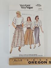 Vogue 9813 Very Easy Misses' Skirt & Culottes Pattern Size 8-10-12 UC FF 1980's picture