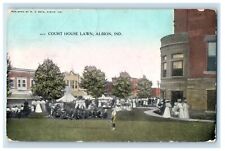 1909 View Of Court House Lawn Albion Indiana IN Posted Antique Postcard picture