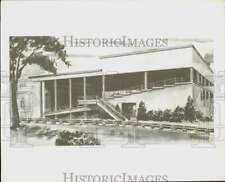 1955 Press Photo Architect's drawing of the Cincinnati Summer Opera Pavillon picture