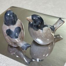 Lot of 2 Vintage Dissing Keramik Hovedgaard Blue Birds Figurine Made in Denmark picture
