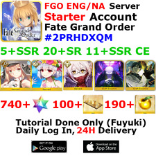 [ENG/NA][INST] FGO / Fate Grand Order Starter Account 5+SSR 100+Tix 740+SQ #2PRH picture