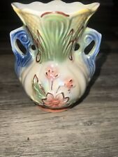 Vintage Made in Brazil Luster Vase #446 Double Handled 8 1/2